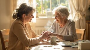 discussing assisted living options