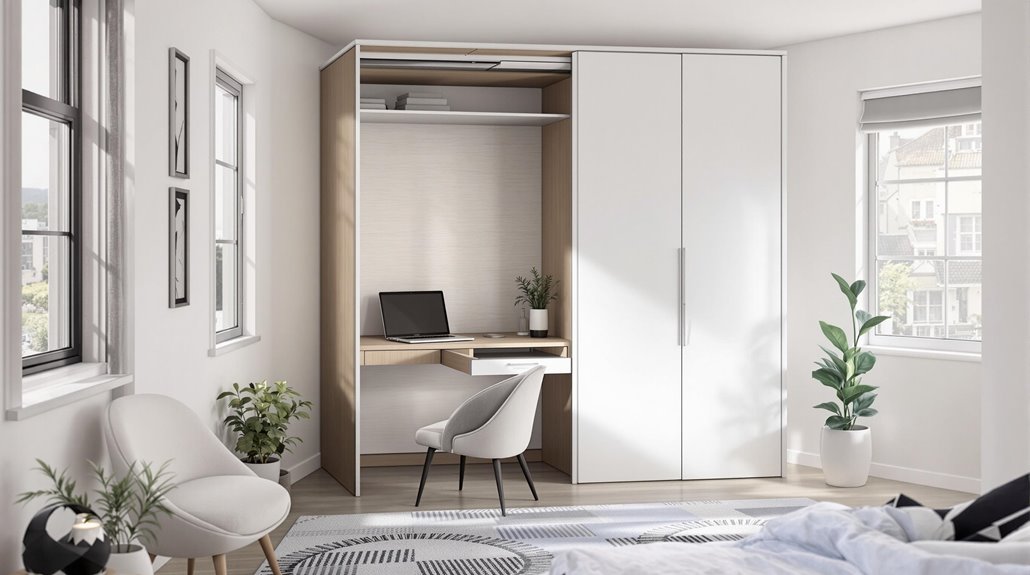 maximize space with murphy beds