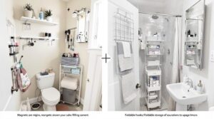 optimize compact bathroom storage