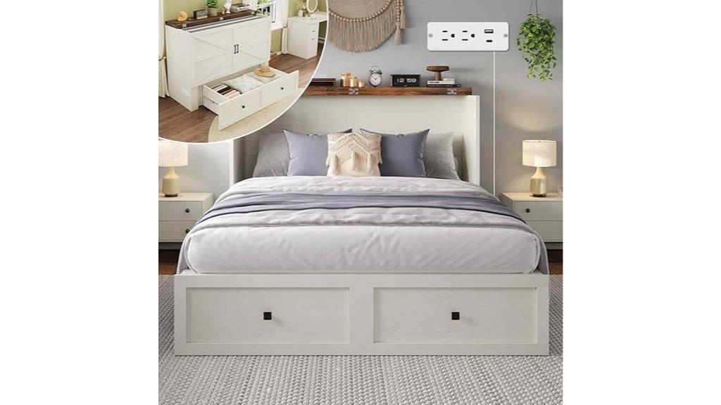queen size murphy bed